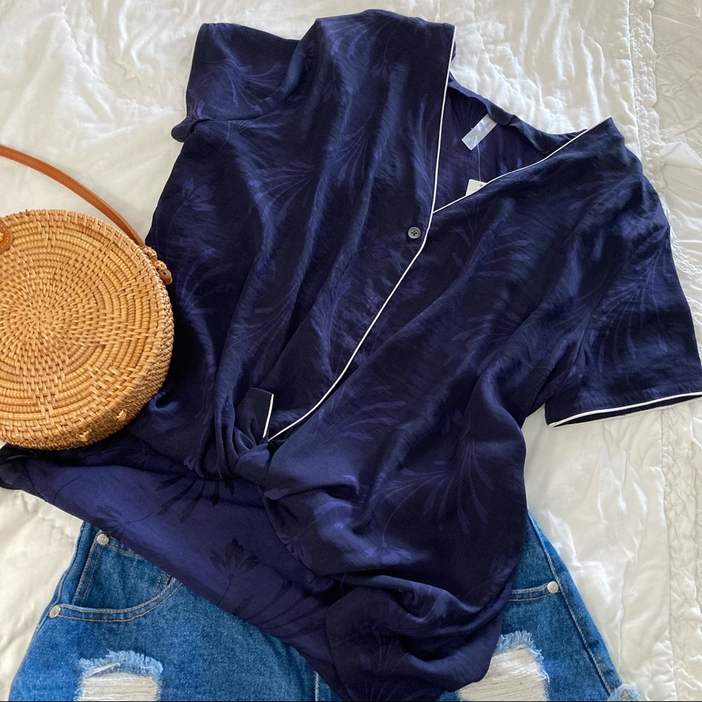 FP Blue Satin Shirt